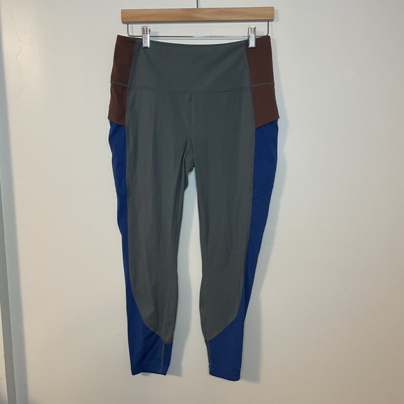 Eddie Bauer WomenGuide Trex 7/8-Length ColorBlock Leggings Large Dragonfly - Picture 1 of 8